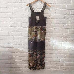 Under Armour Bib Overall Boys Girl Youth Medium Camo Storm Fleece Lined ColdGear